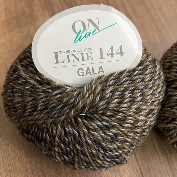 Linie 144 Gala 100% Wool Yarn Bundle Brown Tweed (2) - Picture 2 of 9
